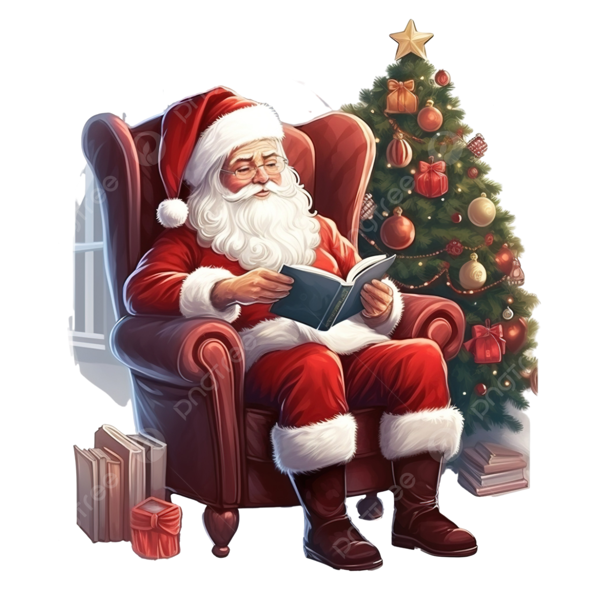 pngtree-santa-claus-sitting-with-digital-tablet-in-comfortable-chair-near-christmas-png-image_13492833.png