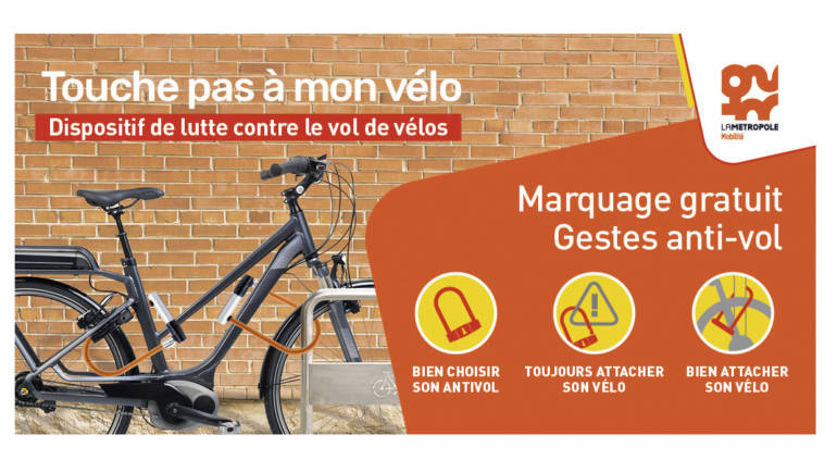 <span style='color:#8B1434;font-size:12px;'>La Métropole Mobilité</span><br> “Touche pas à mon vélo !”