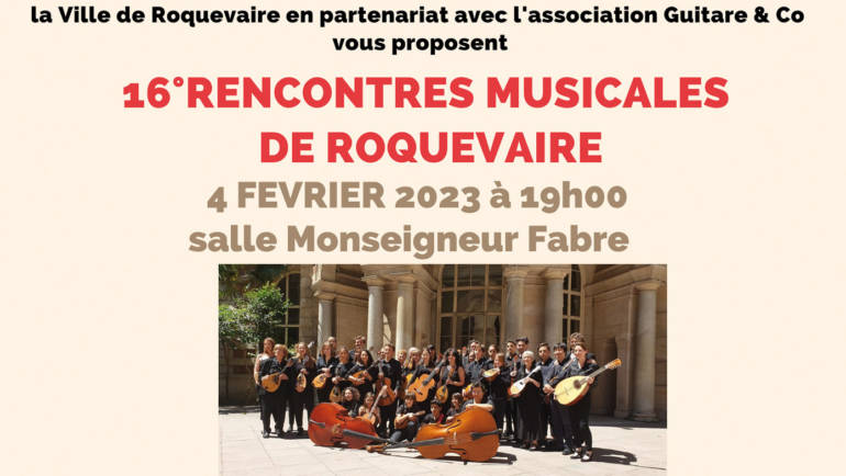 <span style='color:#8B1434;font-size:12px;'>Concert Mandolines, guitares et voix</span><br> 16èmes Rencontres Musicales de Roquevaire