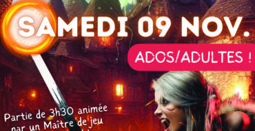 <span style='color:#8B1434;font-size:12px;'>Samedi 09 novembre</span><br> INITIATION AU JEU DE ROLE