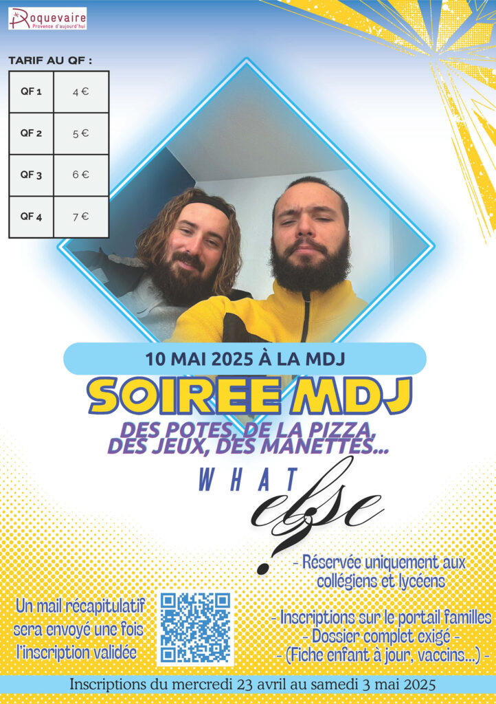 Soirée pizza et jeux à la MDJ le 10 mai