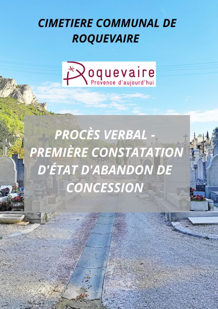 Procès verbal – Première constatation d’état d’abandon de concession