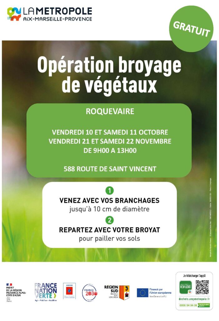 Opération de broyage des végétaux